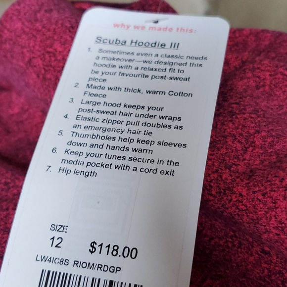 Lululemon size 12 scuba hoodie - Picture 2 of 2